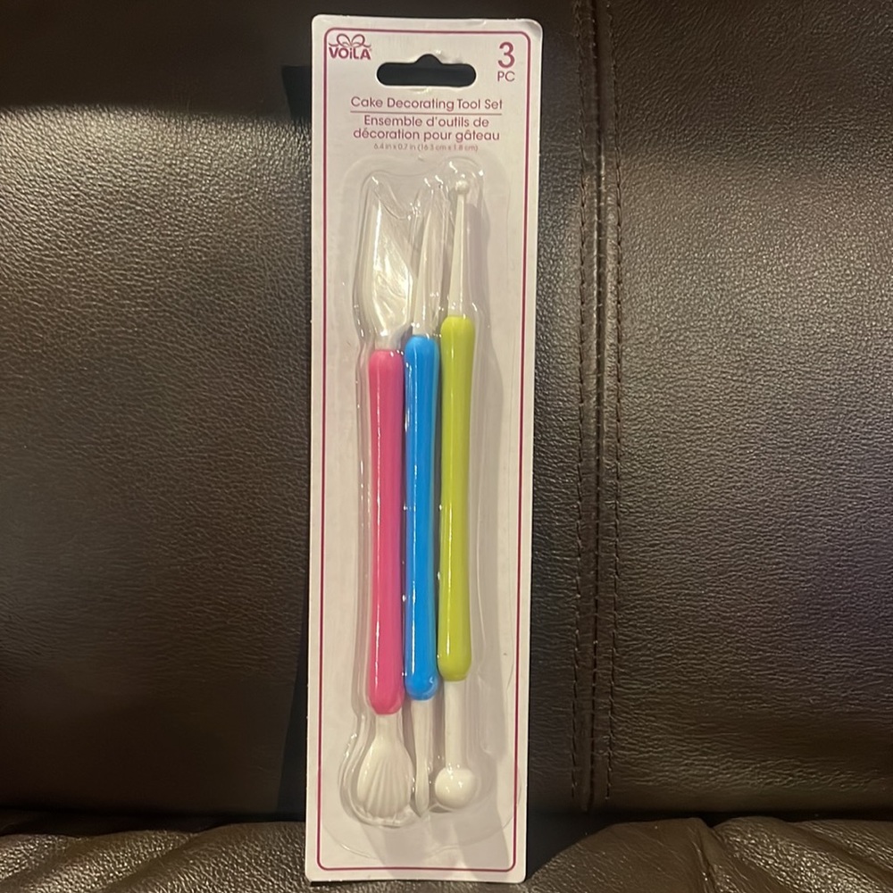 3 Piece Cake Decorating Tool Set:Ball Tools,Pen,Knife,& Needle Tools,Icing Bag - Picture 6 of 11